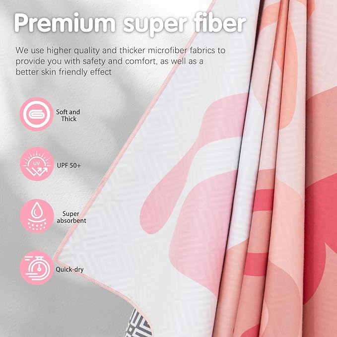 PY SUPER MODE 2 Pack Beach Towel - 75 x 35 inches Quick Dry Microfiber Beach Towels Oversized, Lightweight Soft and Absorbent Suitable for Swimming Pool Camping for Adults