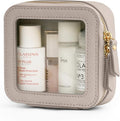 Popvibe Clear Makeup Bag Travel Cosmetic Case Transparent Toiletry Bag with Zipper, Portable Make Up Organizer Traveling Compact Car Bag for Essentials