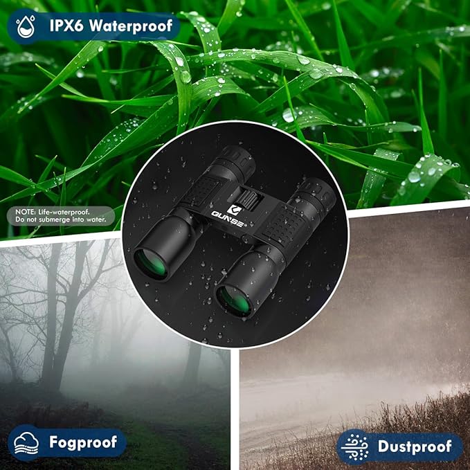 12x32 Binoculars Compact for Adults - High Powered Binoculars for Bird Watching Travel Spectator Sport Fishing Golf