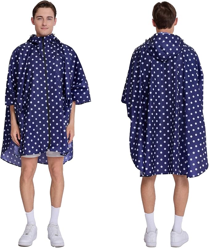 Cloak raincoat Unisex poncho Adult hooded men and women with pockets Mountaineering hiking rainstorm prevention