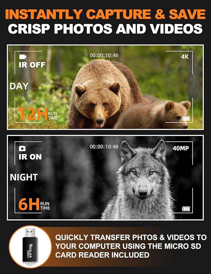 Night Vision Goggles - NOVA 4K Night Vision Binoculars for Adults, 3“ HD Screen Binoculars with 7 Levels Infrared 32GB Card Included Perfect for Camping & Security, Black