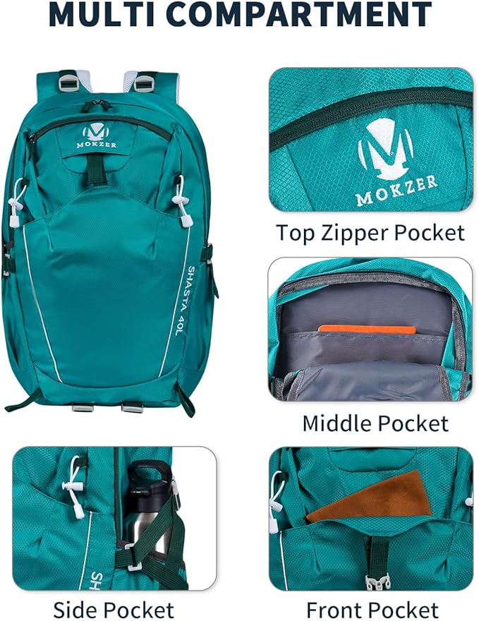 Hiking Backpack 40L Lightweight Waterproof Daypack for Men Women Outdoor Camping Mountaineering Trekking Travel Bag