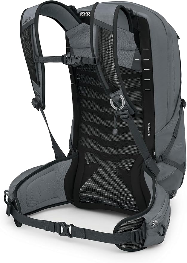 Osprey Talon 22L Men's Lightweight Hiking Backpack with Hipbelt, Phantom Grey/Dark Charcoal