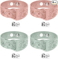 Hion Motion Sickness Bracelets Sea Sickness Wristbands for Motion Sickness/Morning Sickness/Pregnancy Nausea Anti Nausea Wristband Acupressure Nausea Bands Motion Sickness Bands（2Pairs-Pink+Beryl