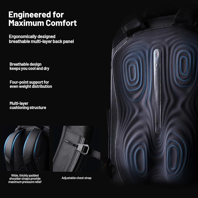 PGYTECH OneGo 2 Camera Backpack 20L with Laptop/iPad Compartment Waterproof Camera Backpack for Urban & Travel Photography – Compatible with Sony/Canon/Nikon/DSLR/SLR Mirrorless Cameras, Matte Black