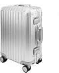 All Aluminum Luggage Suitcase 3 Sizes (20",26",29") TSA Lock Carry On Silver, Gray, Gold, Black with Cover (Silver, 20" Carry on)