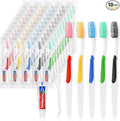 Disposable Toothbrushes with Toothpaste and Floss,10pcs Single Use Individually Wrapped Disposable Travel Toothbrushes and Dental Floss Kit Bulk for Homeless,Airbnb,Dentist,Hotel(5 Colors)