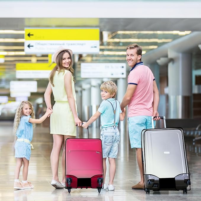 Thicken Clear Luggage Cover Protector, 28" PVC Luggage Covers for Suitcase Waterproof Dustproof Anti-scratch Travel Suitcase Covers Case for Wheeled Luggage