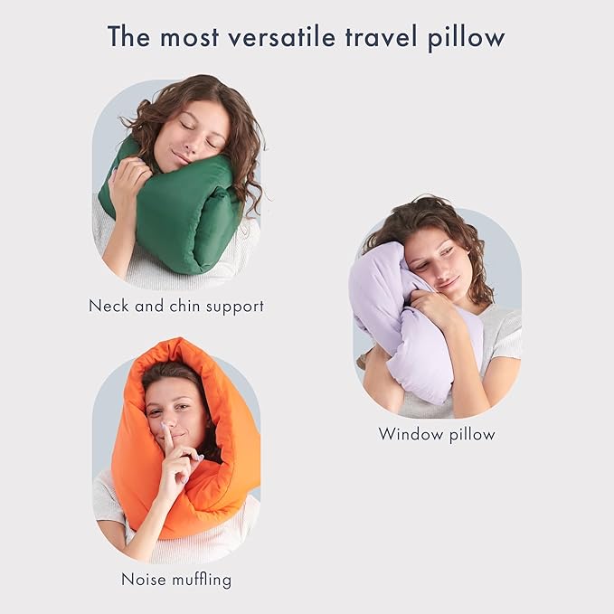 Huzi Infinity Pillow - Home Travel Soft Neck Scarf Support Sleep (Grey)