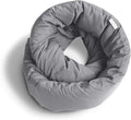 Huzi Infinity Pillow - Home Travel Soft Neck Scarf Support Sleep (Grey)