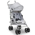 babyGap Classic Stroller - Lightweight Stroller with Recline, Compact Fold & Removable Parent Organizer - Made with Sustainable Materials, Grey Stripes
