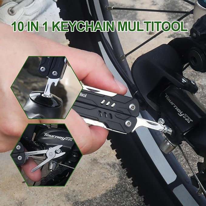 NexTool Keychain Multitool, Mini Sailor Scissors, 10 in 1 Mini Multitool with EDC Pocket Knife, Mini Pliers, Bottle Opener and Screwdriver for Fishing, Camping, Gifts for Men on Christmas, Birthday