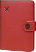 ZOPPEN Passport Holder Women, Passport Cover Travel Wallet Rfid Blocking Passport Wallet Cover Case Travel Essentials Document Organizer, Scarlet Red