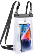 Large Waterproof Phone Pouch Universal Phone Waterproof Case for iPhone 15 14 13 12 Pro Max Galaxy S22 S21 IPX8 Water Proof Dry Bag with Wide Lanyard Large Capacity Waterproof Bag for Swimming
