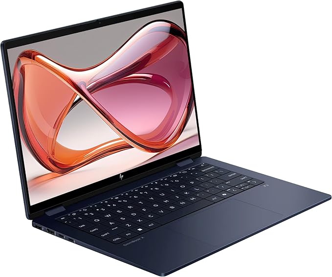 HP OmniBook X Flip 2-in-1 Copilot+ Laptop, Intel Ultra 7-256V, 16 GB LPDDR5x RAM, 1 TB PCIe SSD, 14" 2K (1920x1200) Touchscreen, Intel Arc 140V, Backlit Keyboard, W11 Home, Atmospheric Blue
