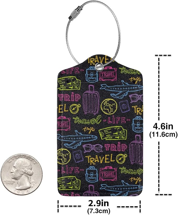 Trip Colored Graffiti Travel-Life Style Luggage Cover Washable Suitcase Protector, Luggage Tag Travel Birthday Gifts For Men Women(S 18-21 Inch Luggage)