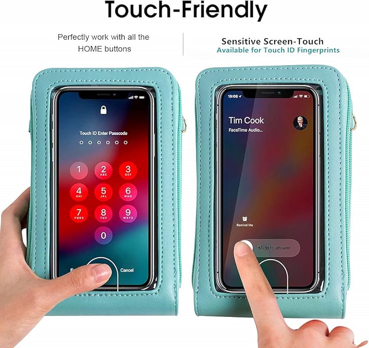 Crossbody Cellphone Purse Women Touch Screen Bag RFID Blocking Wallet Handbag Shoulder Strap