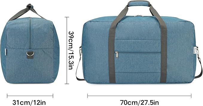 28 inch Extra Large Travel Duffel Bag Foldable Weekender Packable Lightweight Luggage Bag Overnight for Women and Men 85L (Navy Blue)