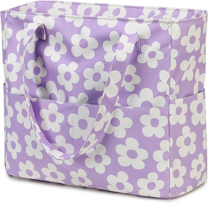 Beach Pool Bags Tote for Women Ladies Large Gym Tote Carry On Bag With Wet Compartment for Weekender Travel Waterproof