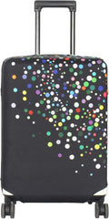 HYPER VENTURE Washable Luggage Cover - Fashion Suitcase Protector Fits 23-26 Inch Luggage (Color Dots, M)