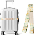 Luggage Straps for Suitcases,Adjustable Luggage Elastic Belt, Travel Essentials for Airport,Station, Vibrant Designs, Floral Garden