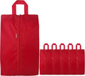 6pcs Portable Shoe Organizer, Travel Pouches with Zipper, Golf Shoe Bags, Clothes Bags, Soccer Cleats Bag Shoe Pouch for Gym, Waterproof, Odor-Resistant (Red)