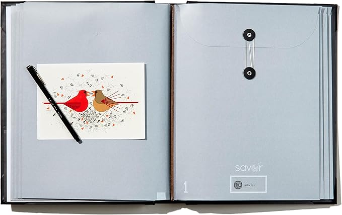 Savor | 2025 Edition The Folio™ Document Organizer | Custom Dyed Cloth-Bound Expanding File for Important Papers, Passports, Birth Certificates & More | Ideal for Home Organization & Graduation Gift