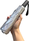 BAODINI Small UV Protection Travel Umbrella Compact for Rain and Sun UPF 50+ 41 inch Portable Umbrella for Women and Men