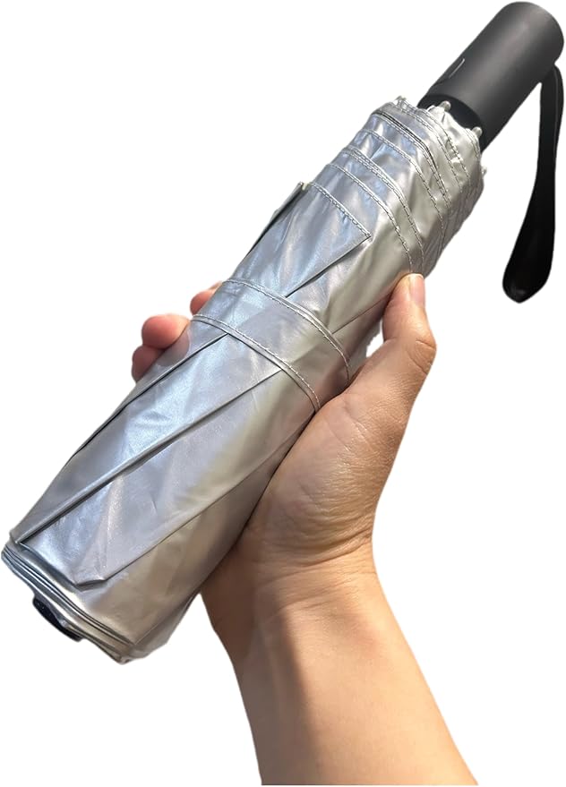 BAODINI Small UV Protection Travel Umbrella Compact for Rain and Sun UPF 50+ 41 inch Portable Umbrella for Women and Men