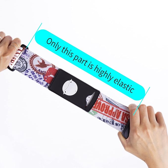 Travelkin Luggage Straps TSA Approved - Adjustable Cross Suitcase Straps with TSA Lock, Reinforced Buckle, Unique Pattern - Secure Heavy Duty Luggage Straps for Travel (Journey)