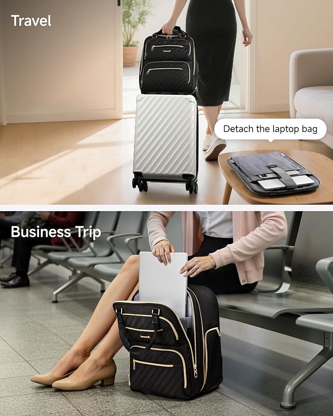 LUGGEX Underseat Carry On Luggage with Wheels, Stylish Lightweight Under Seat Luggage, Soft Sided Personal Item Suitcase for Short Trip (Blue Black, 16 Inch)