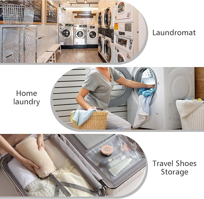HEAVYWOOD Shoes Bag for Washing Machine Reusable Shoe Cleaning Washing Machine Bag Sturdy Anti-Rust Zipper 15.7’’*7.8’’ Shoe Laundry Bag for Washer and Dryer for Sneakers (Gray, 2Packs)