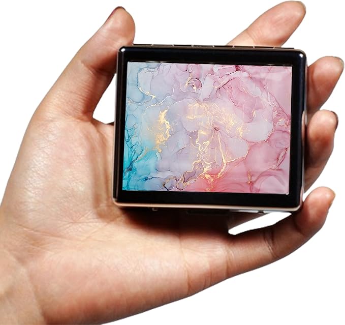 Silver Vintage Pill Box 7 Day Metal Pill Box with Mirror and 8 Compartments Cute Travel Pill Organizer for Purse (Gold Pink Marble)
