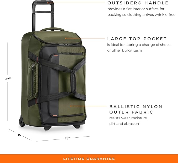 Briggs & Riley Travel Duffel Bag - Weekender & Overnight Luggage for Women & Men, Softside Bag - ZDX Collection