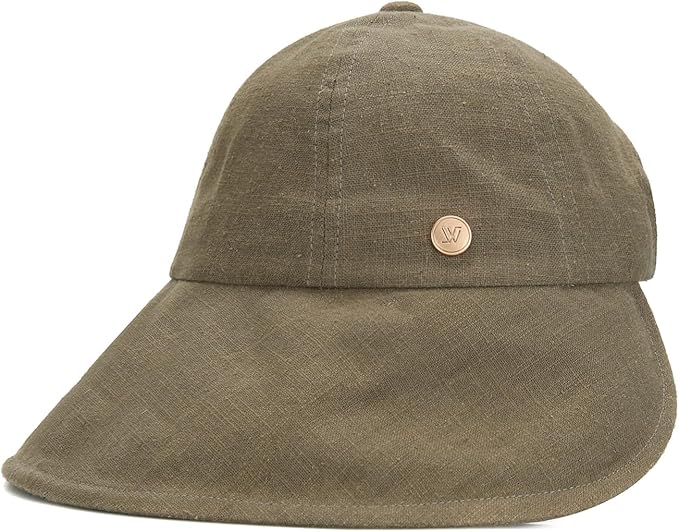 Linen Victorian Bonnet Hat Sun Cap, Foldable Summer Visor | New Katy