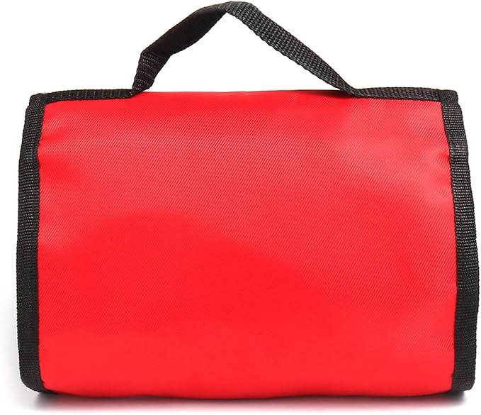 First Aid Bag Tote Empty Small First Aid Kit Bag Outdoor Travel Rescue Pouch First Responder Medicine Bag Pocket Container for Car Home Office Sport Outdoors (Red Foldable Green Print)