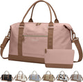 Travel Duffle Bag for Women, Weekender Bags, Hospital Bag for Labor Delivery, Lightweight Tote Duffel Overnight Bag with Luggage Sleeve, Airplane Travel Bags with Toiletry Bag, X-Large,Pink