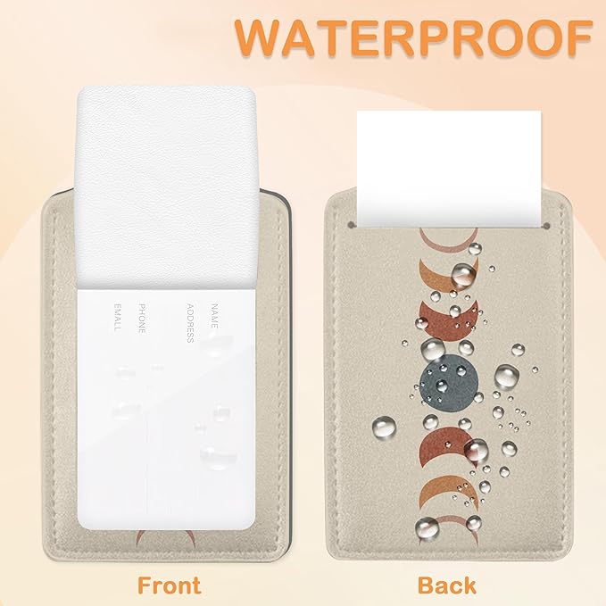 Minimalist Sunset PU Leather Luggage Tags for Suitcase, Modern Moon Travel Cruise 3 Pack with Privacy Flap, Name ID Label and Metal Loop for Women Men Girls Baggage Bag Backpack