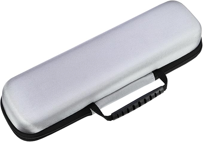 Juntan 5 Slots Hard Watch Travel Case, Portable Nylon Travel Watch Roll Case, Zipper Storage Organizer Box for Men Women with Soft Compressible Foam Pillow Silver