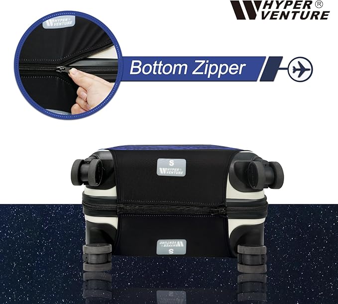 HYPER VENTURE Washable Luggage Cover - Fashion Suitcase Protector Fits 27-30 Inch Luggage (Fragile, L)