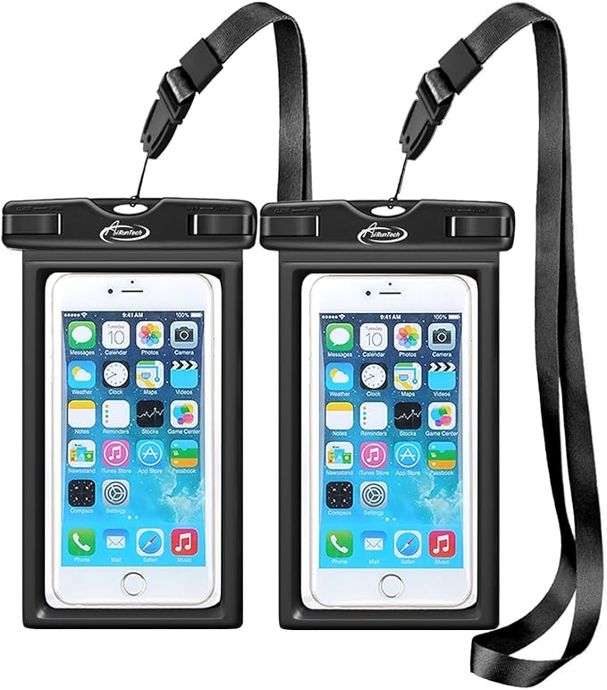 AiRunTech Large Waterproof Phone Pouch, River Lake Essential Accessories Protector iPhone Passport Money,Kayaking Boating Canoe Paddle Board Must Haves