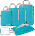 Gonex Compression Packing Cubes, 3pcs/4pcs Expandable Storage Travel Luggage Bags Organizers
