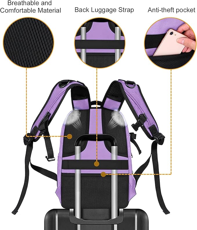 MOSISO Camera Backpack, DSLR/SLR/Mirrorless Photography Camera Bag 15-16 inch Waterproof Hardshell Case with Tripod Holder&Laptop Compartment Compatible with Canon/Nikon/Sony, Purple