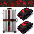 Horror Luggage Straps for Suitcases TSA Approved, Luggage Identifiers for Suitcase, Adjustable Suitcase Strap for Baggage Security with Cute Patten, Travel Necessary Accessories (2 Pack)