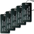 (5Pack Made in USA) Custom Personalized Luggage Tags-Customized Unique tag for Suitcase Backpack Travel,Bags (Black (3.8×2))