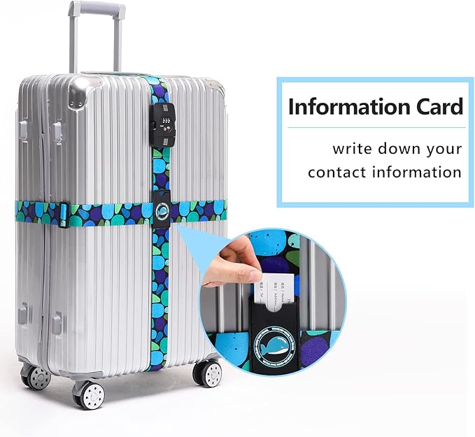 Travelkin Luggage Straps TSA Approved - Adjustable Cross Suitcase Straps with TSA Lock, Reinforced Buckle, Unique Pattern - Secure Heavy Duty Luggage Straps for Travel (Coral)
