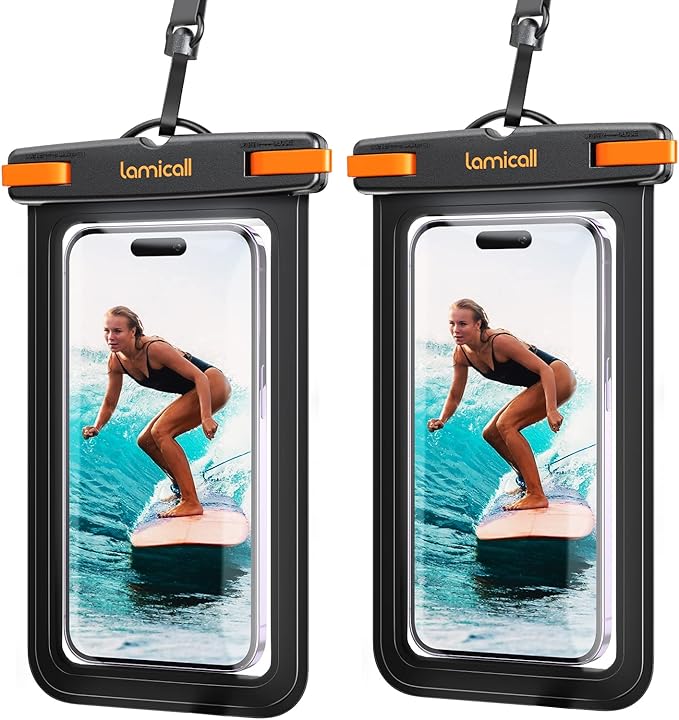 Lamicall 2 Pack Cell Phone Bag, for Mother Mom, Birthday Gift for Father Teens Girls Boys Phone Pouch, Black