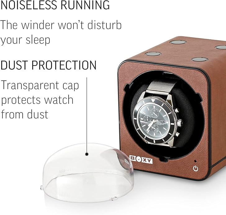 Watch Winder for Automatic Watch with Vertical Rotor Stop (with AC Adapter)