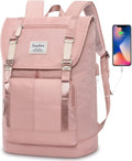 Women Backpack Schoolbag for Teen Girls,College Student Bookbag for 17 Inch Laptop,Work Gym Computer Bags with USB Charging Port