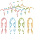 Maitys Folding Travel Hangers, 12 Pieces, Colorful, Plastic, Anti-Slip, Portable, Lightweight, Easy to Carry